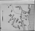 Karta över Strömsbro och Stigslund.
Kartan visar den äldre bebyggelsen utbredning.

Ur inventeringsrapport Stigslund 1977.
Karta 1834