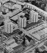 Flygfoto över Söder. Längst ned Södra Kungsgatan.
