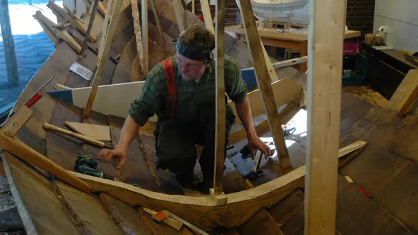 Rekonstruksjonen under bygging.