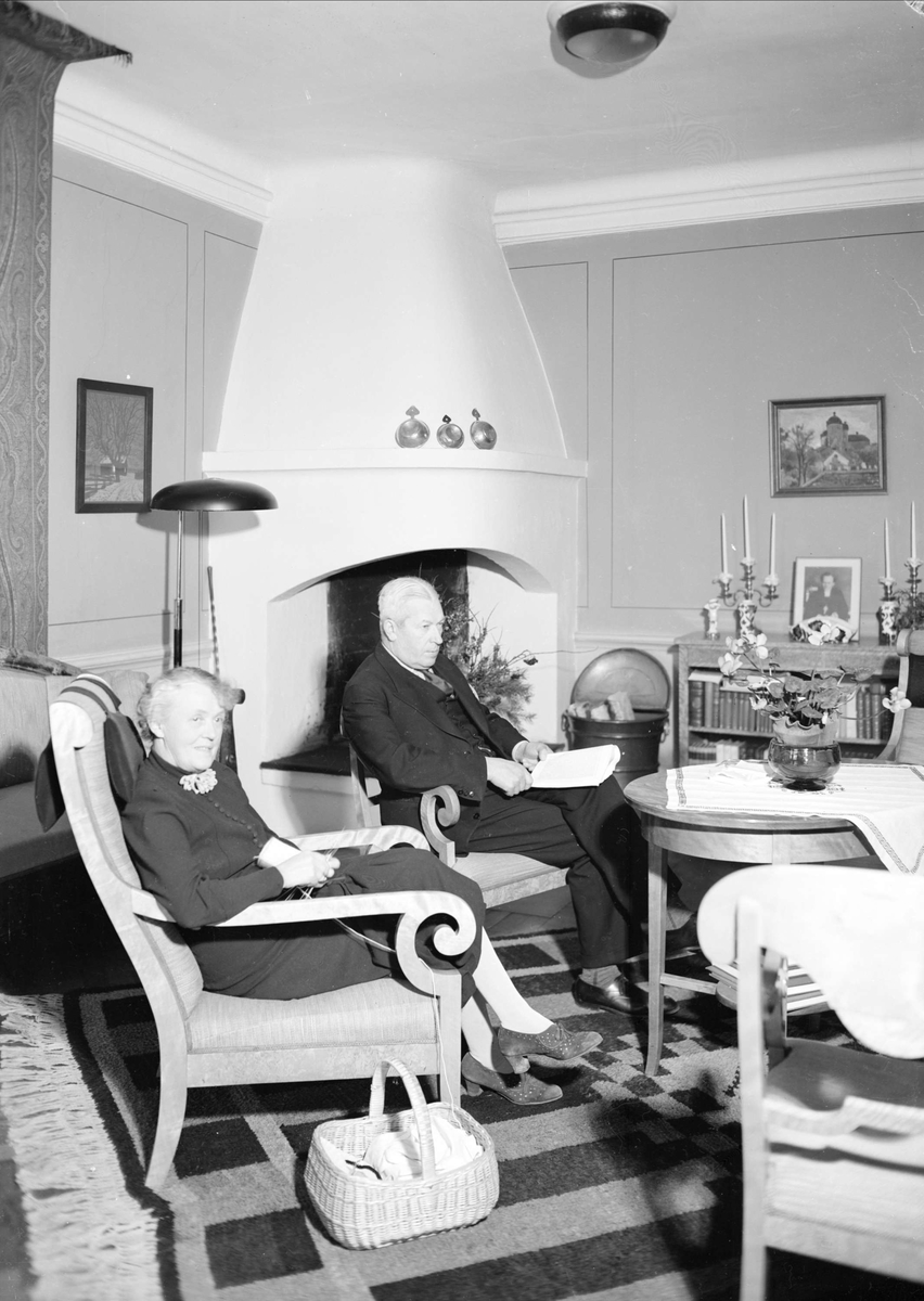 Interiör - Nilssons pensionat, sannolikt Uppland 1939