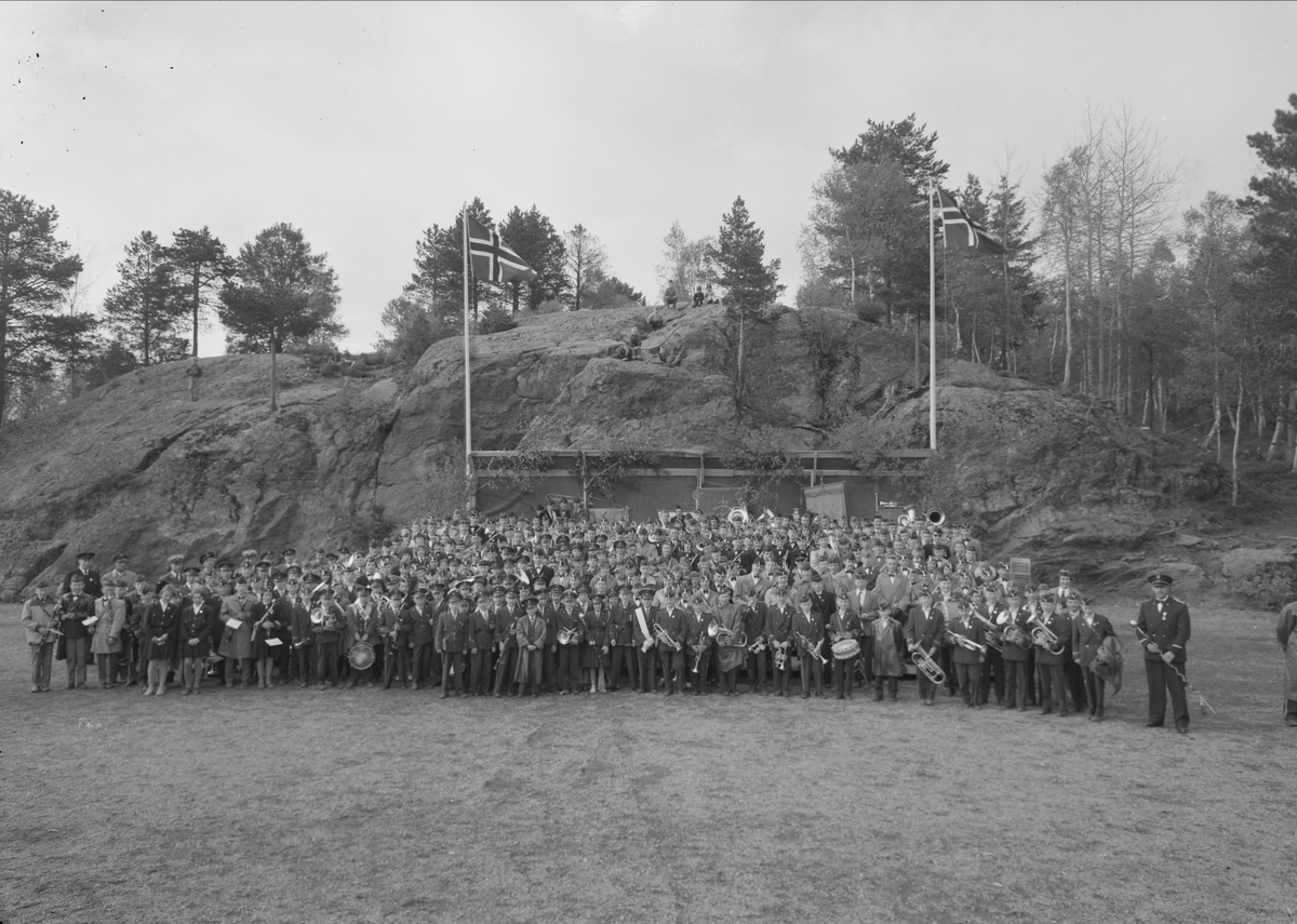 Deltagere på Junior Musikkstevne for skolekorps samlet.