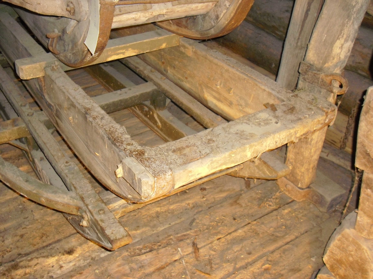 Arbeidsslede uten plankebunn. 