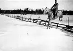 Snögalopp med hinder. Strömsholm 1910-11.