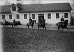 Dressyrridning på stallplan - ökad trav. Strömsholm 1910-11.