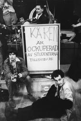 Kårhusockupationen vid Stockholms universitet i slutet av ma