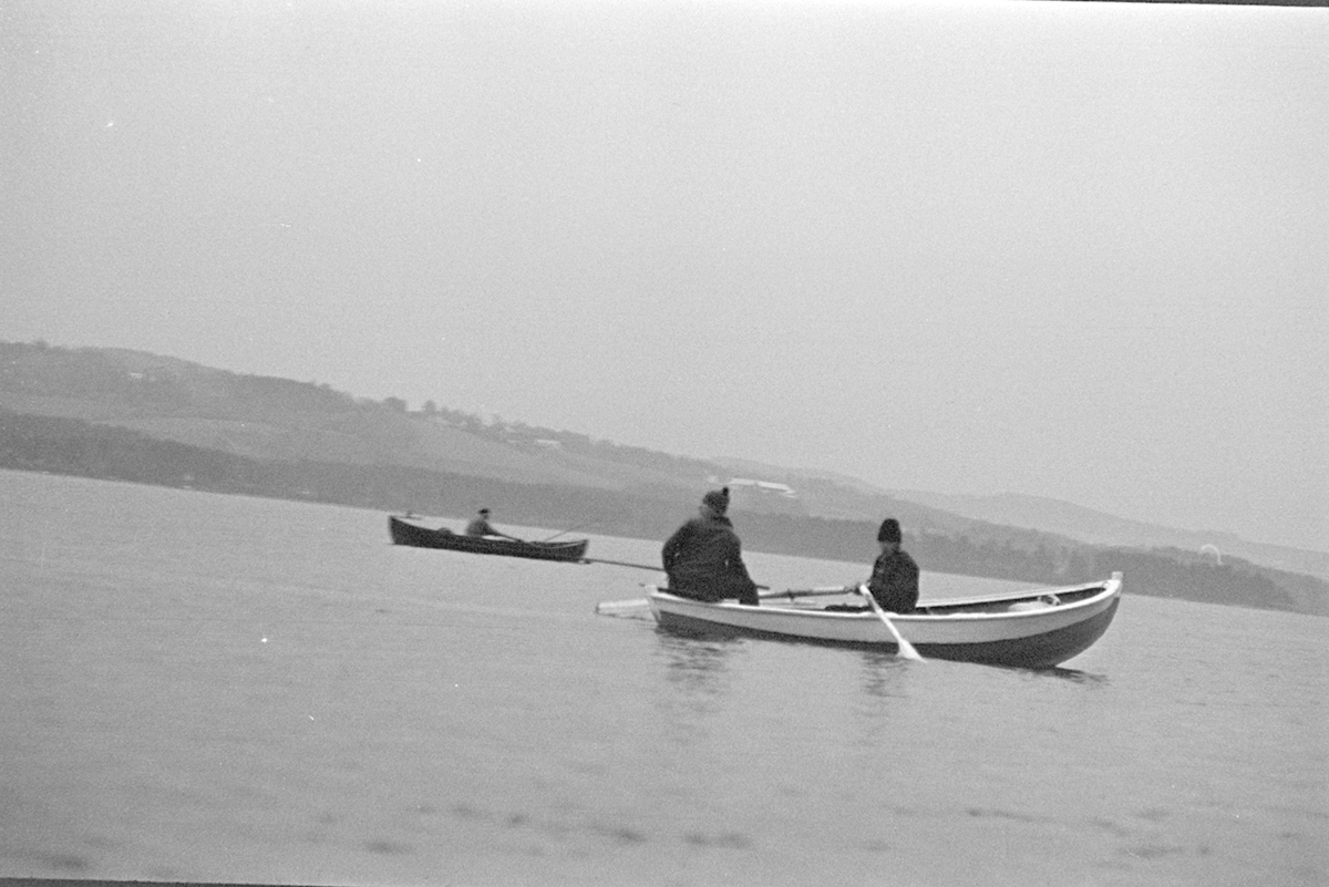 Mjøsfiske,dreggefiske,mjøsørret, robåt,Furnesfjorden.