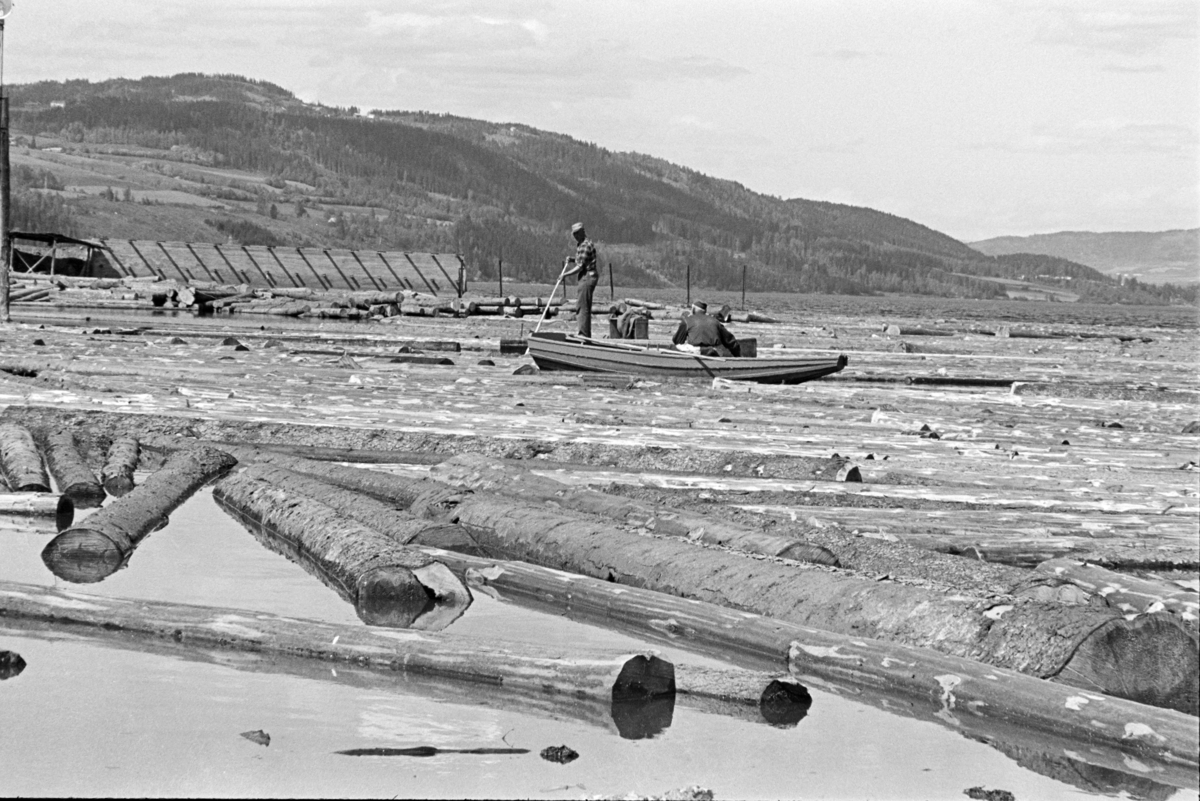 Gjøvik, tømmer, tømmerfløting, Mjøsa.