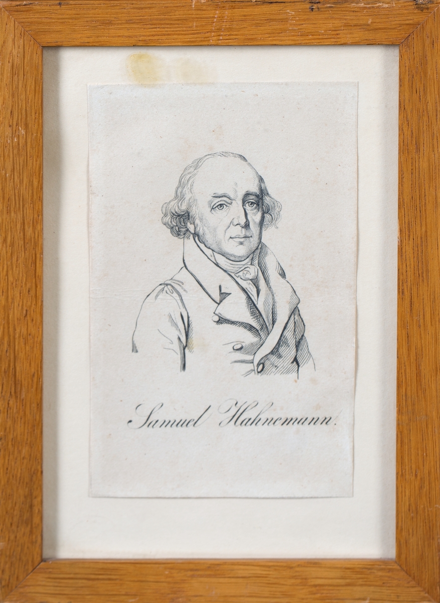 Portrett av Samuel Hahnemann. Brystbilde.