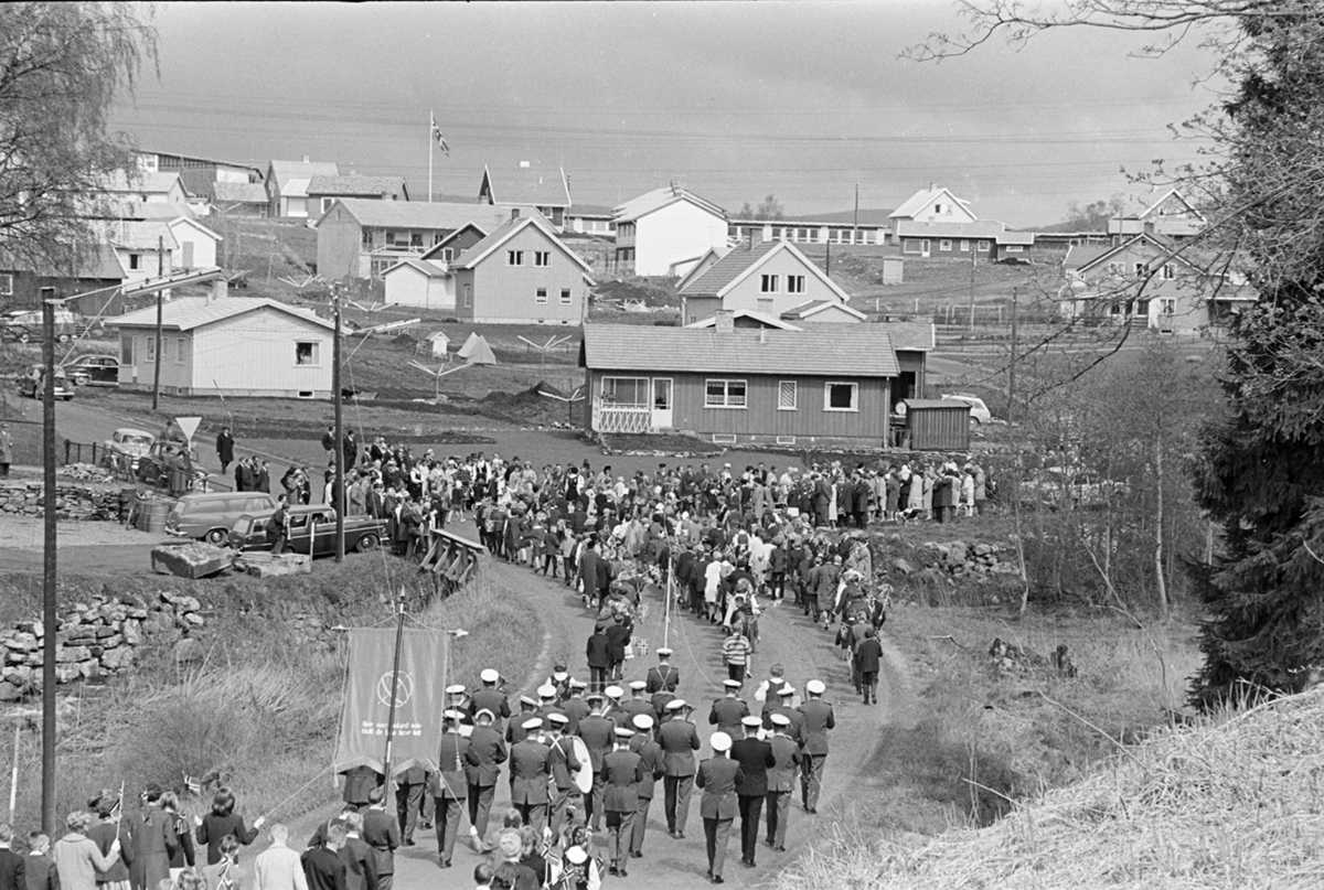 17.mai 1965, barnetog, skoletoget, Sælidvegen, Ridabu, Vang H.