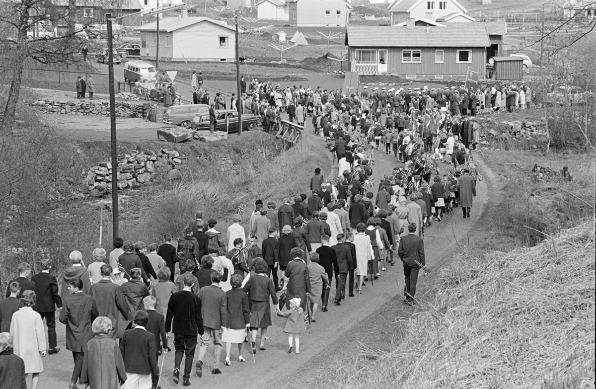 17.mai 1965, barnetog, skoletoget, Sælidvegen, Ridabu, Vang H.