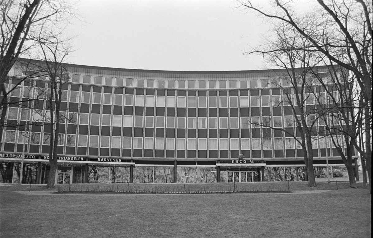 Torggata 63-65. Triangelbygget, Enco a/s Arne Opsahl & Co, Hotel Triangelen, Narvesen,
