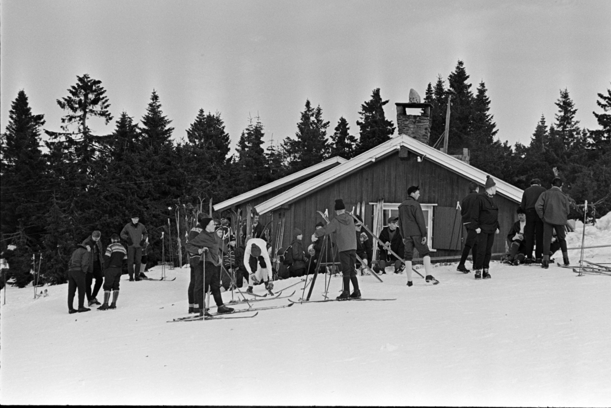Lageråkvisla, Vangsåsen, skoletur, skidag, Ener Ungdomsskole.