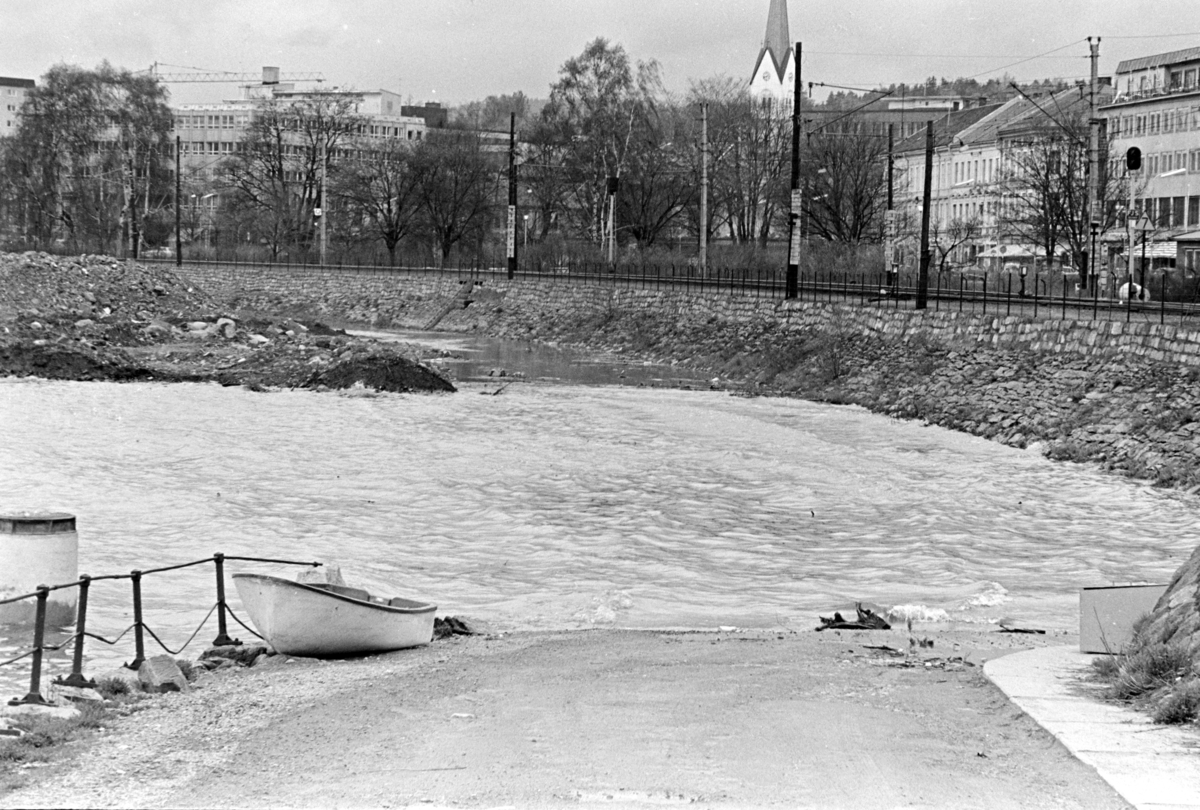 Flom i Mjøsa ved Victoria-undergangen, åttemetersplanet,