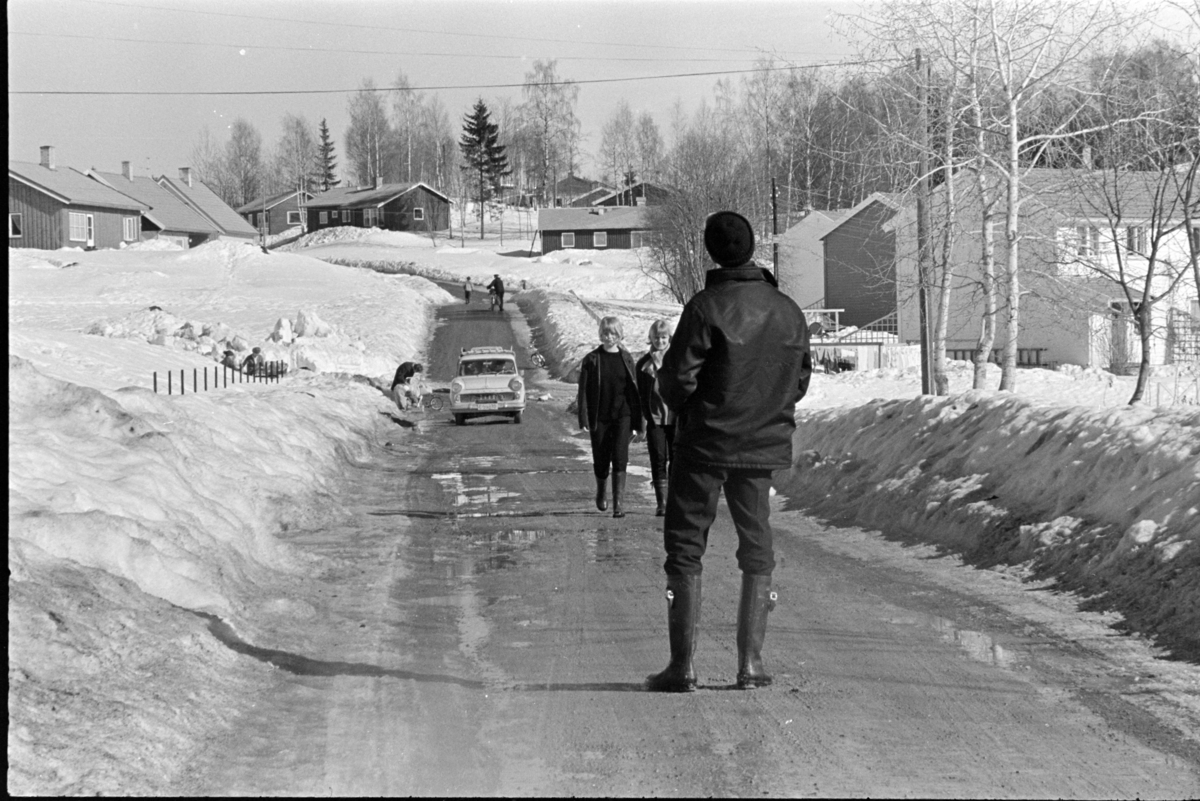 Enervegen, Ridabu, vårløsning,snøsmelting, vanndammer.
