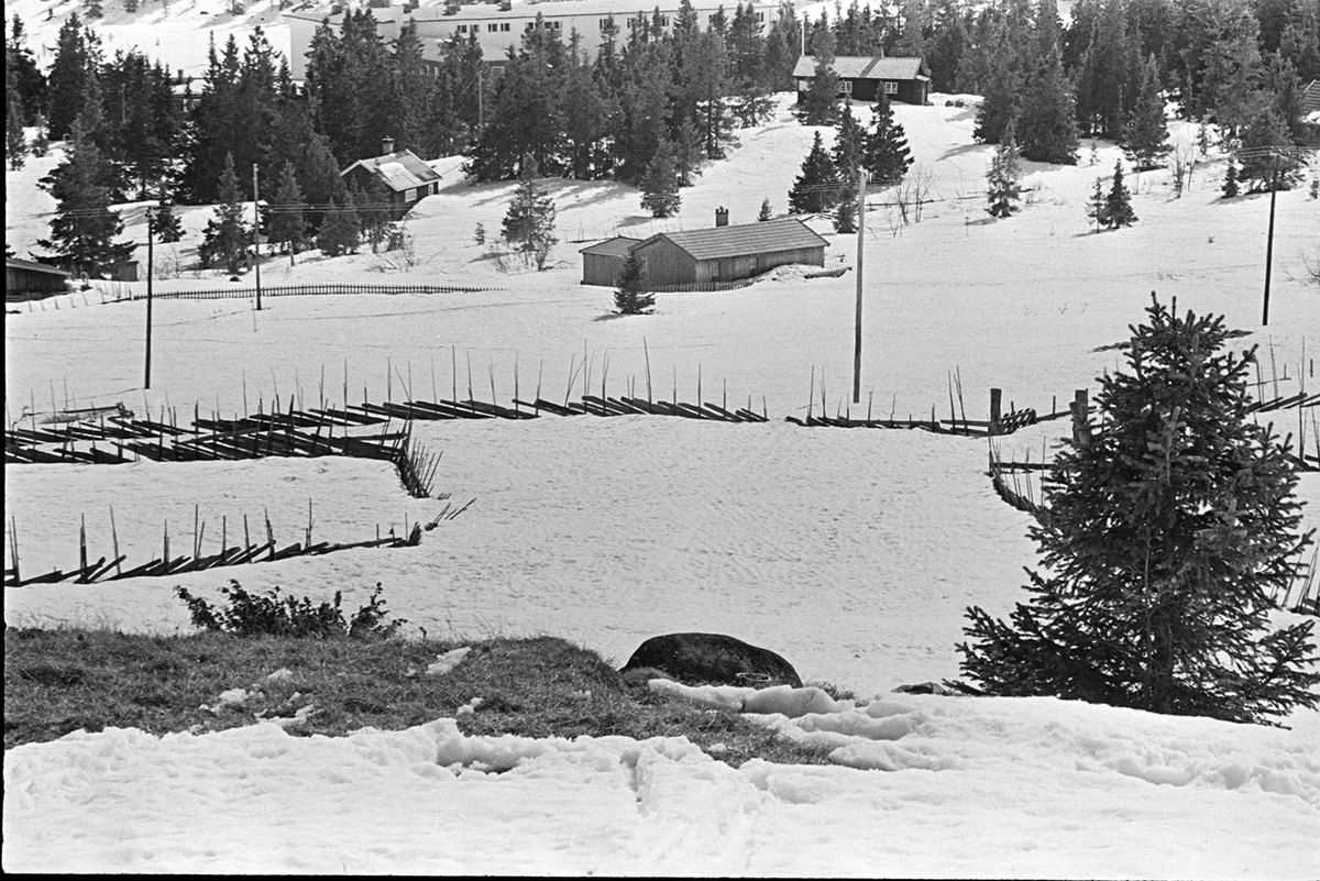 Sjusjøen,hytter,vinter.