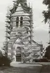 Pågående renovering av Fågelfors kyrka.