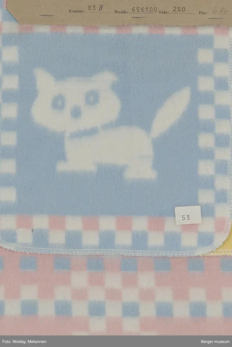 Flanellsteppe
Prøvebok med 3 prøver.
Barnemønter. Elefant, esel, katt
