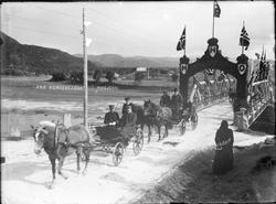 Kong Haakon VII og Dronning Maud på besøk i Mosjøen i 1907