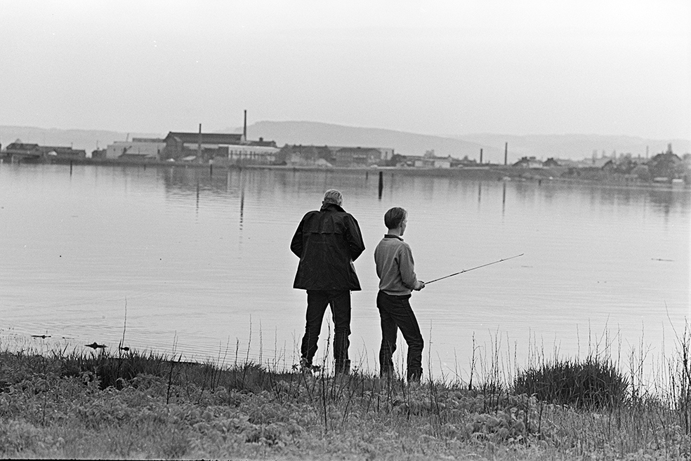 Fiskere, sportsfiske, Åkersvika, Hamar.