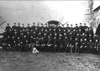 Infanterivolontärskolan Karlsborg, senare rekrytskolan för infanteriets off- och res. off. Aspiranter, 1878 - 1927. Gruppbild volontärer år 1887 - 1888.