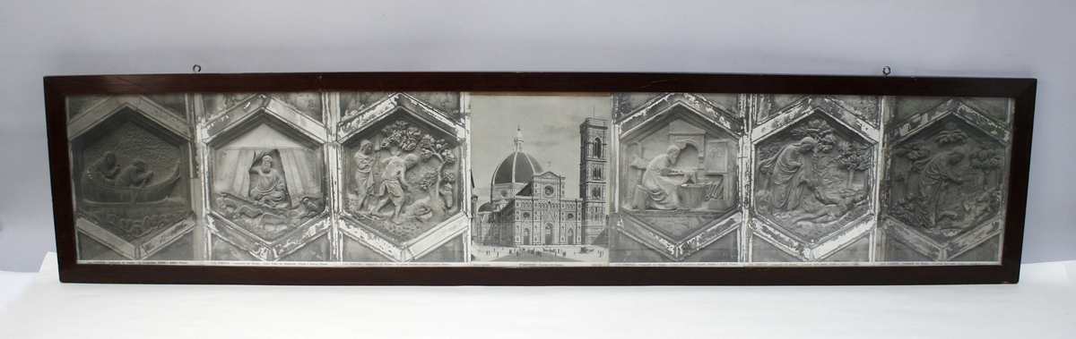 Kirken i Firenze med seks detaljebilder