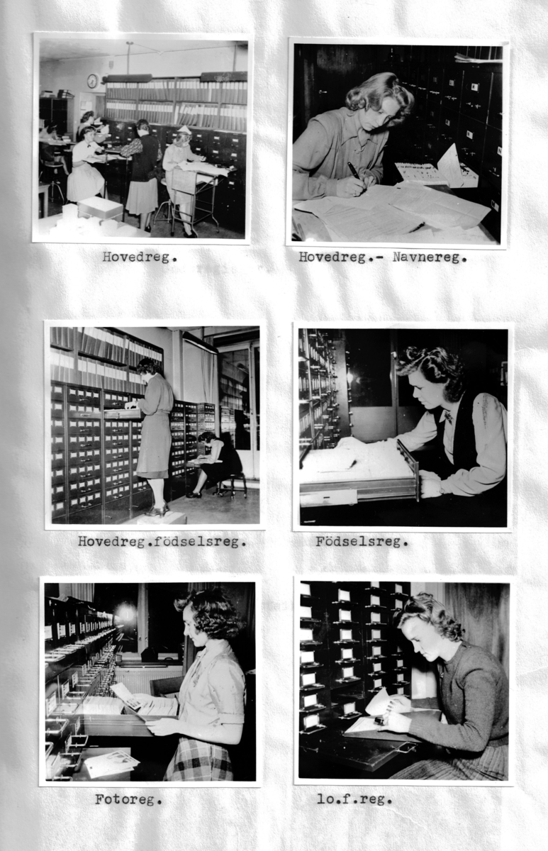 Foto fra arbeidet ved Statens Kriiminalteknika Anstalt, Stockholm og tekn.avd., Göteborg, i 1946. Studietur tatt av L. Reusch Berg.