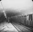 Bygget av tunnelbanan i Paris 1899-1911. 