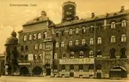 Vykort med Centralpalatset i Gävle. Utgivit av Fränkel & C:os Boktryckeri.