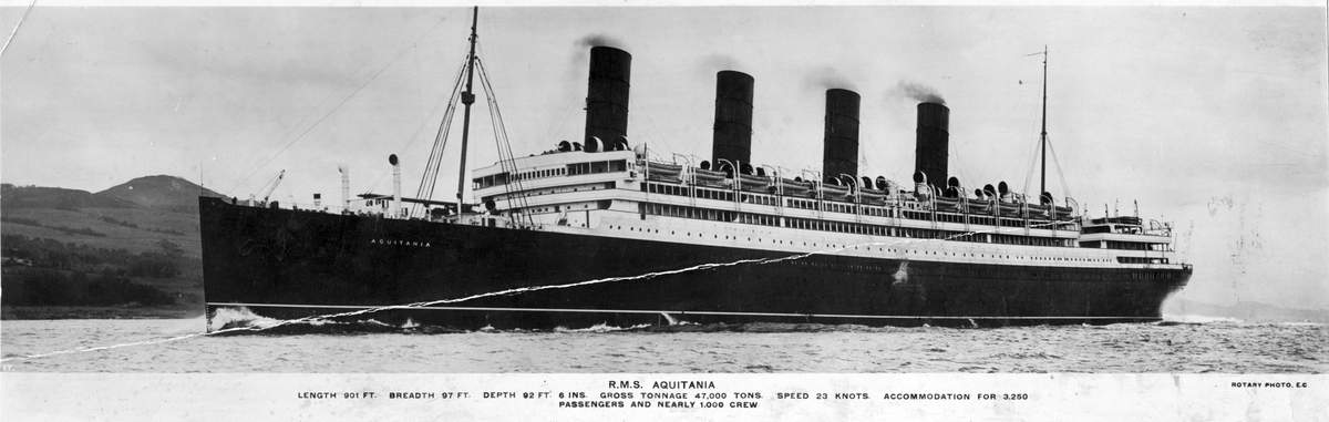 R.M.S. Aquitania.
.
