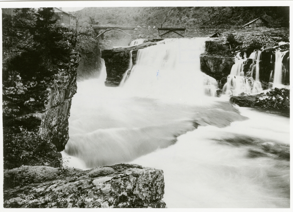 Storebrufoss før utbyggingen, Bagn, Sør-Aurdal.