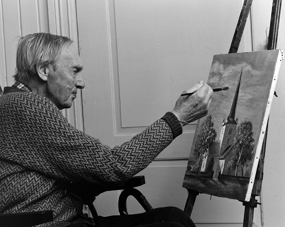 Ringsaker, Kjosdalen, Hamborg i Ulvegutua, kunstmaler Even Framdal , 