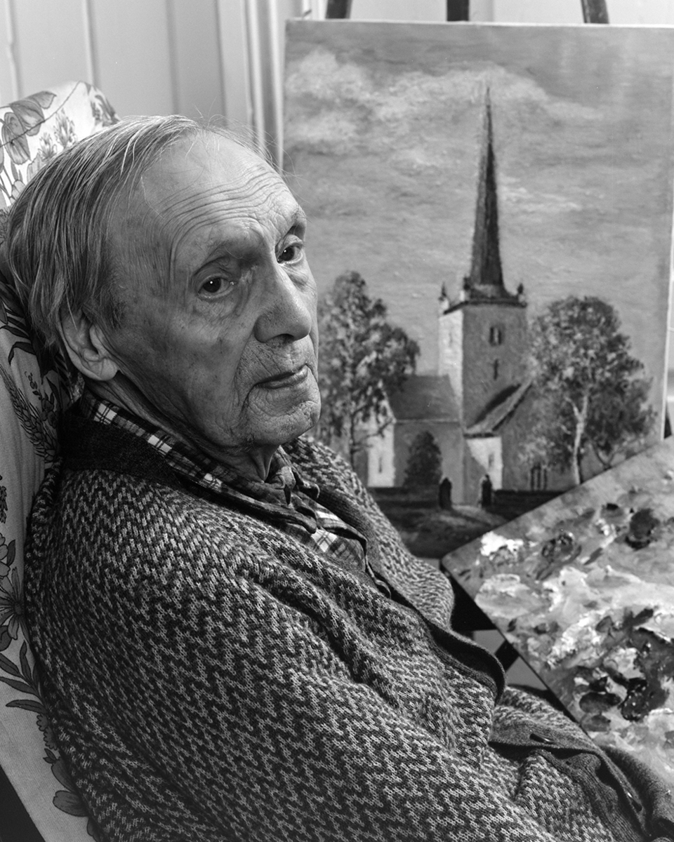 Ringsaker, Kjosdalen, Hamborg i Ulvegutua, kunstmaler Even Framdal , 