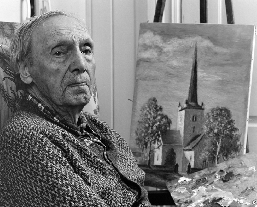 Ringsaker, Kjosdalen, Hamborg i Ulvegutua, kunstmaler Even Framdal , 