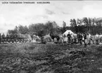 Göta trängkårs övningar på heden omkring år 1900.