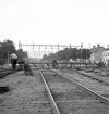 Reportage för Gefle Dagblad. Elektrificering av bangård. 1937