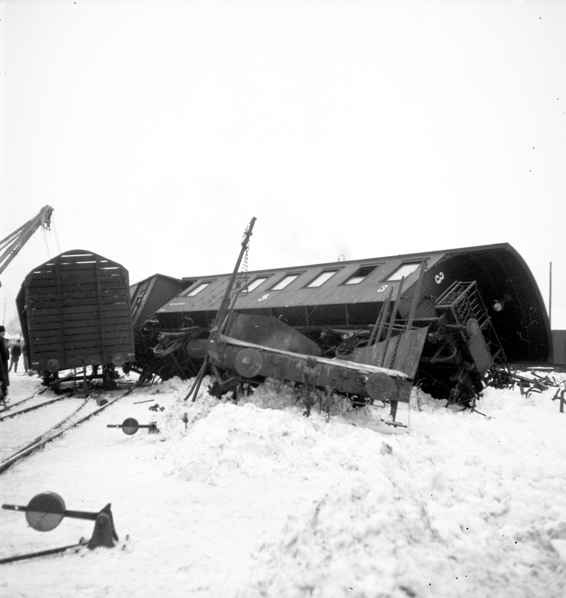 Reportage för Gefle Dagblad. Jernvägsolyckan vid Norra Station. November 1937