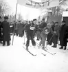Polisens stafettävling. Skidåkning. 1935