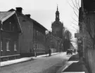 Vänersborg. Kyrkogatan mot söder, tidigt 1950-tal.