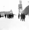 År 1966. Gävle Varv. Sjösättningen av 