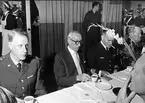 Karlsborg, kungabesök och invigning av museet år 1962. Från lunchen med bl.a. rektor Rudenstam och öv Nils Hansson.