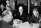 Karlsborg, kungabesök och invigning av museet år 1962. Från lunchen.