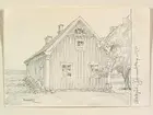 Blekinge, Gammalstorp. Bondgård. Teckning av Ferdinand Boberg