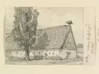 Gotland, Visby landsförsamling. Visborgs kungsladugård. Teckning av Ferdinand Boberg