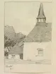 Teckning av Ferdinand Boberg. Småland, Vista hd.?, Ölmestads kyrka