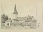 Teckning av Ferdinand Boberg. Södermanland, Österrekarne hd.?, Vallby kyrka