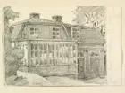 Teckning av Ferdinand Boberg. Stockholm, Djurgårdens f.d. landsdel 7295 , Valdemarsudde, Gamla huset