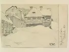 Stockholm, Stigbergsgatanpå Söder, 1924 , Teckning av Ferdinand Boberg.