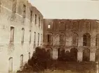 Slottsruinen borggården. Foto taget 29 Maj 1912.