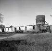 Ladugård från 1795, dagen efter branden i juni 1962