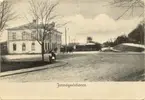 Järnvägsstationen omkring sekelskiftet 1900.